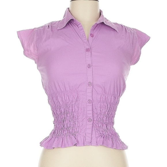 Vixen Lilac Crop Blouse - Picture 1 of 7